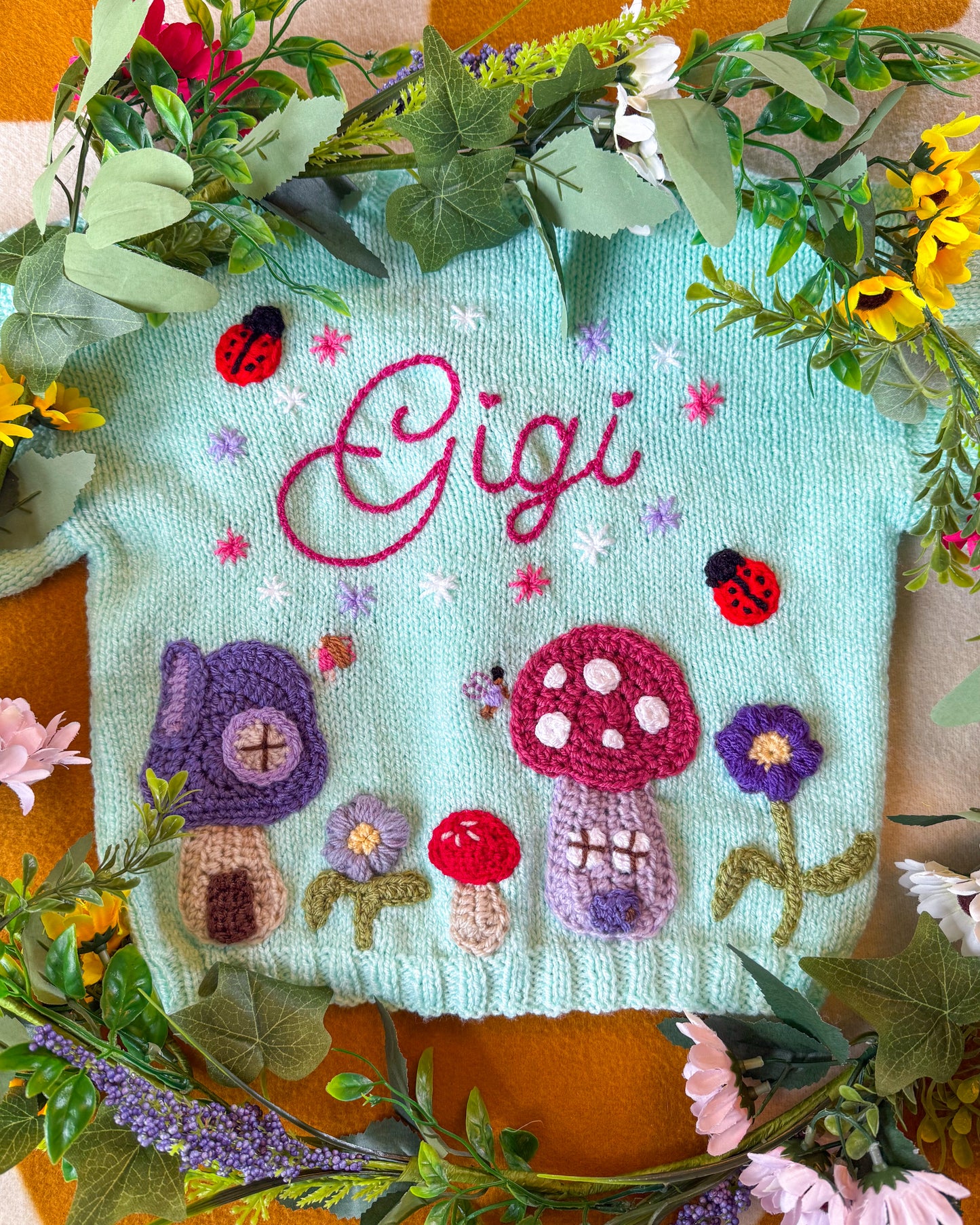 ‘Enchanted Garden’ fairy cardigan | Hand-knitted | 1-5