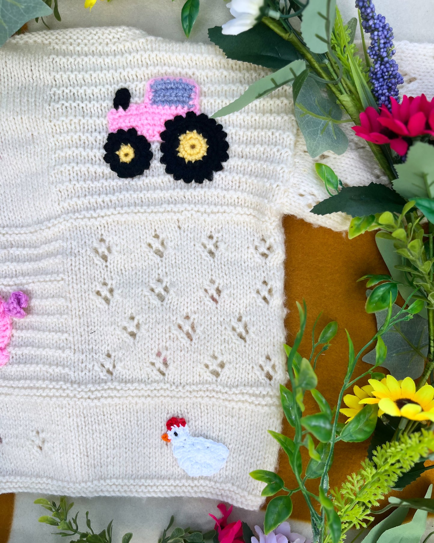 'On the Farm' cardigan | Hand-knitted | 1-5