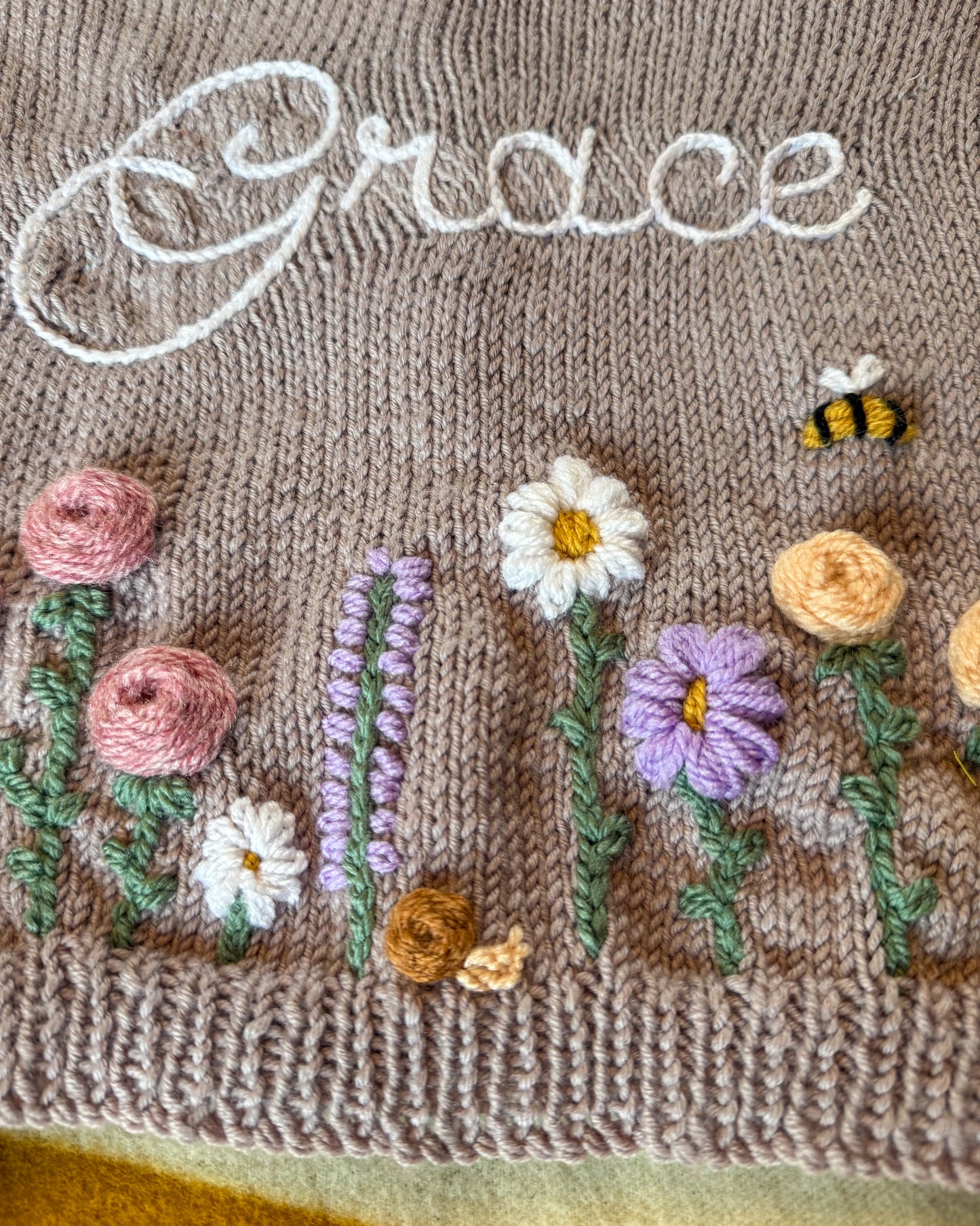 Flower garden cardigan 🌺 | Hand-knitted | 0-5