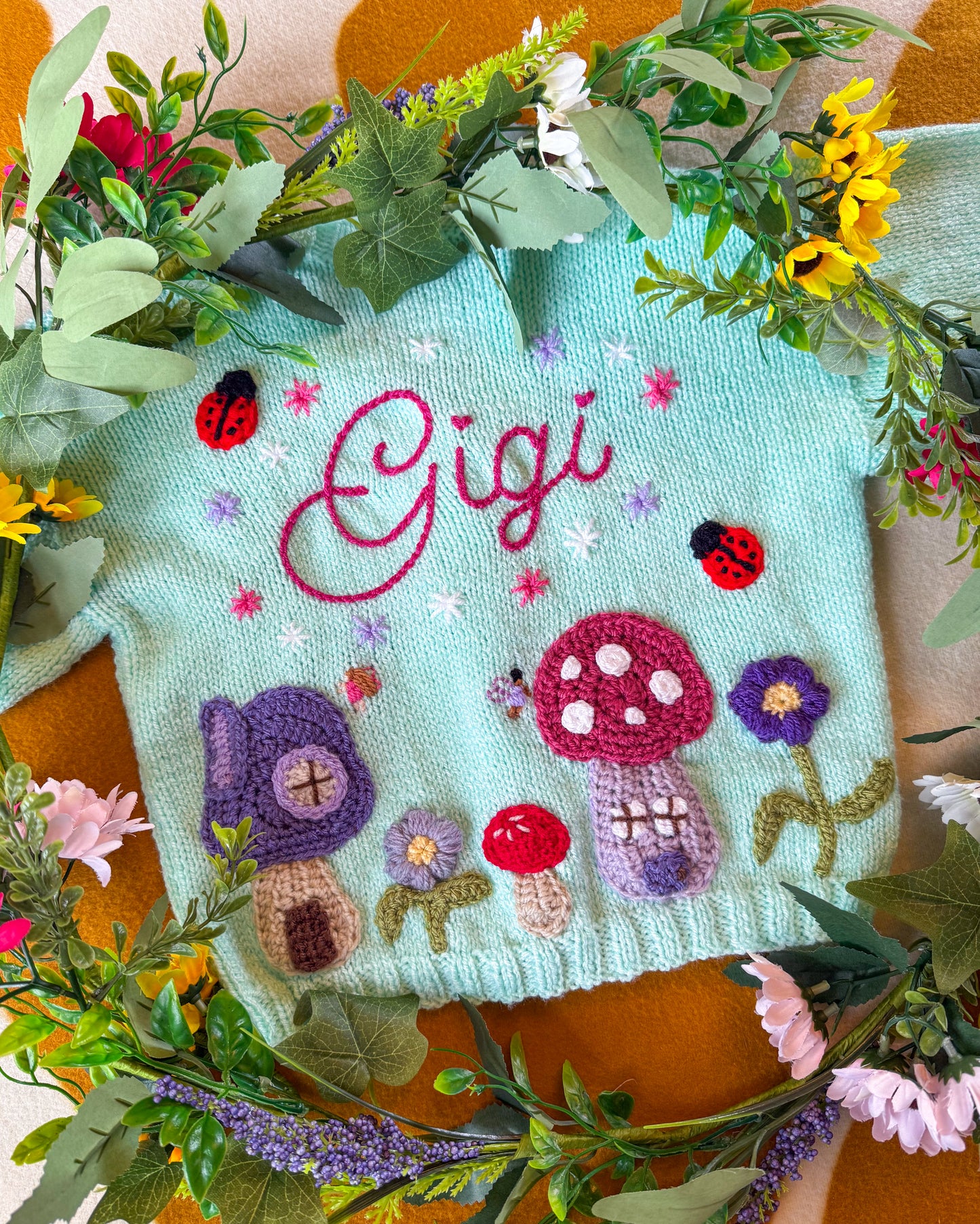 ‘Enchanted Garden’ fairy cardigan | Hand-knitted | 1-5