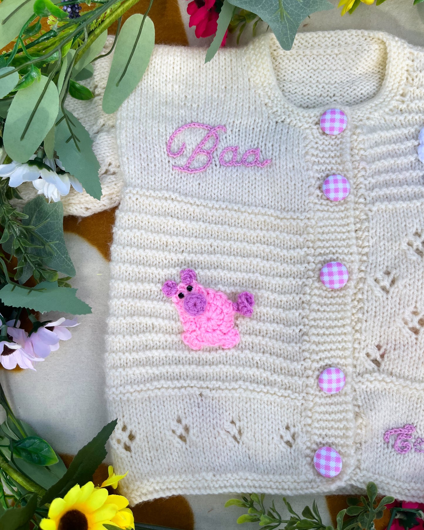 'On the Farm' cardigan | Hand-knitted | 1-5