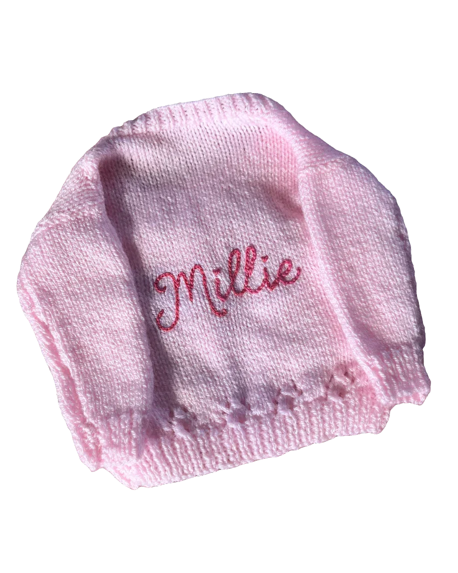 Personalised name cardigan 🧵| Hand-knitted | 0-5