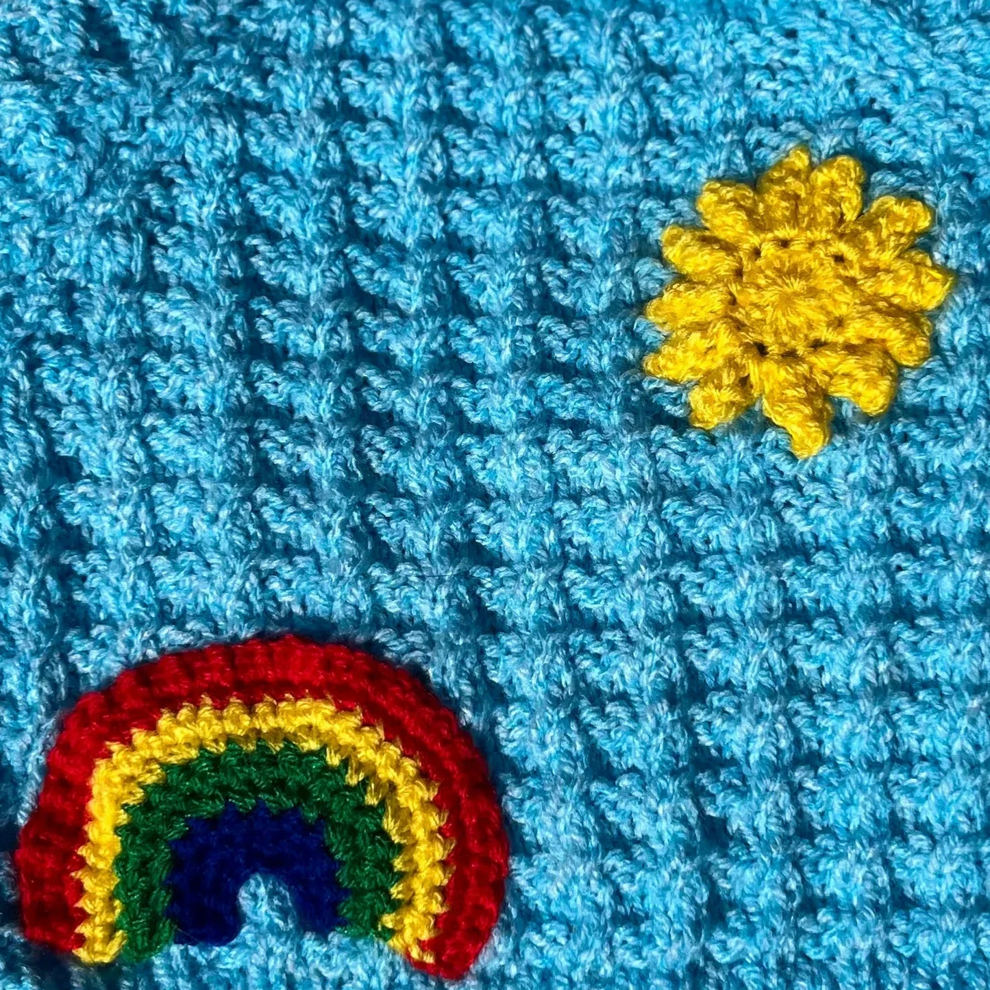 Personalisable rainbow cardigan π | Hand-knitted | 0-1