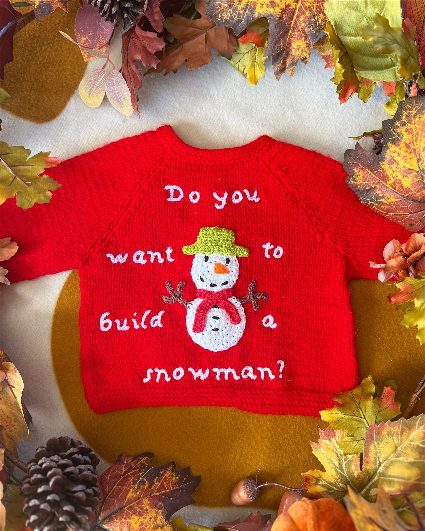 Pre-made 'Do you want to build a snowman' cardigan | 3-6m