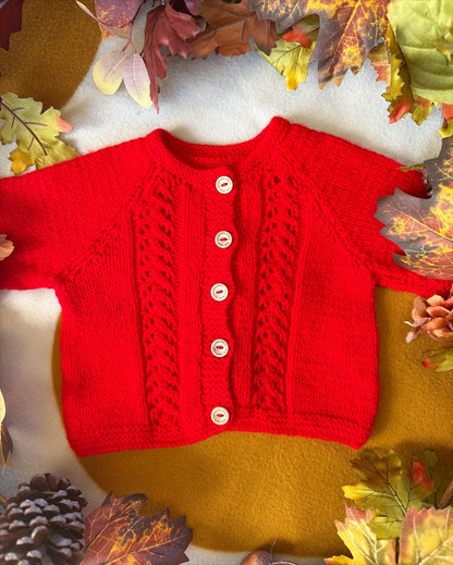 Pre-made 'Do you want to build a snowman' cardigan | 3-6m