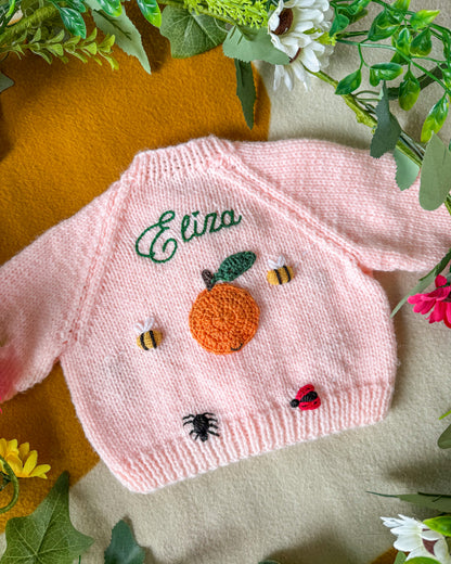 Pre-made | Clementine cardigan | 0-3m
