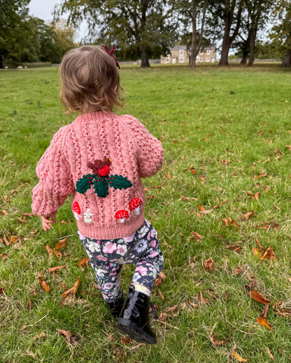 Pre-made 'Winter woodland' cardigan | 18-24m