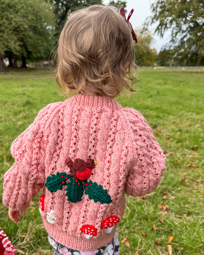 Pre-made 'Winter woodland' cardigan | 18-24m