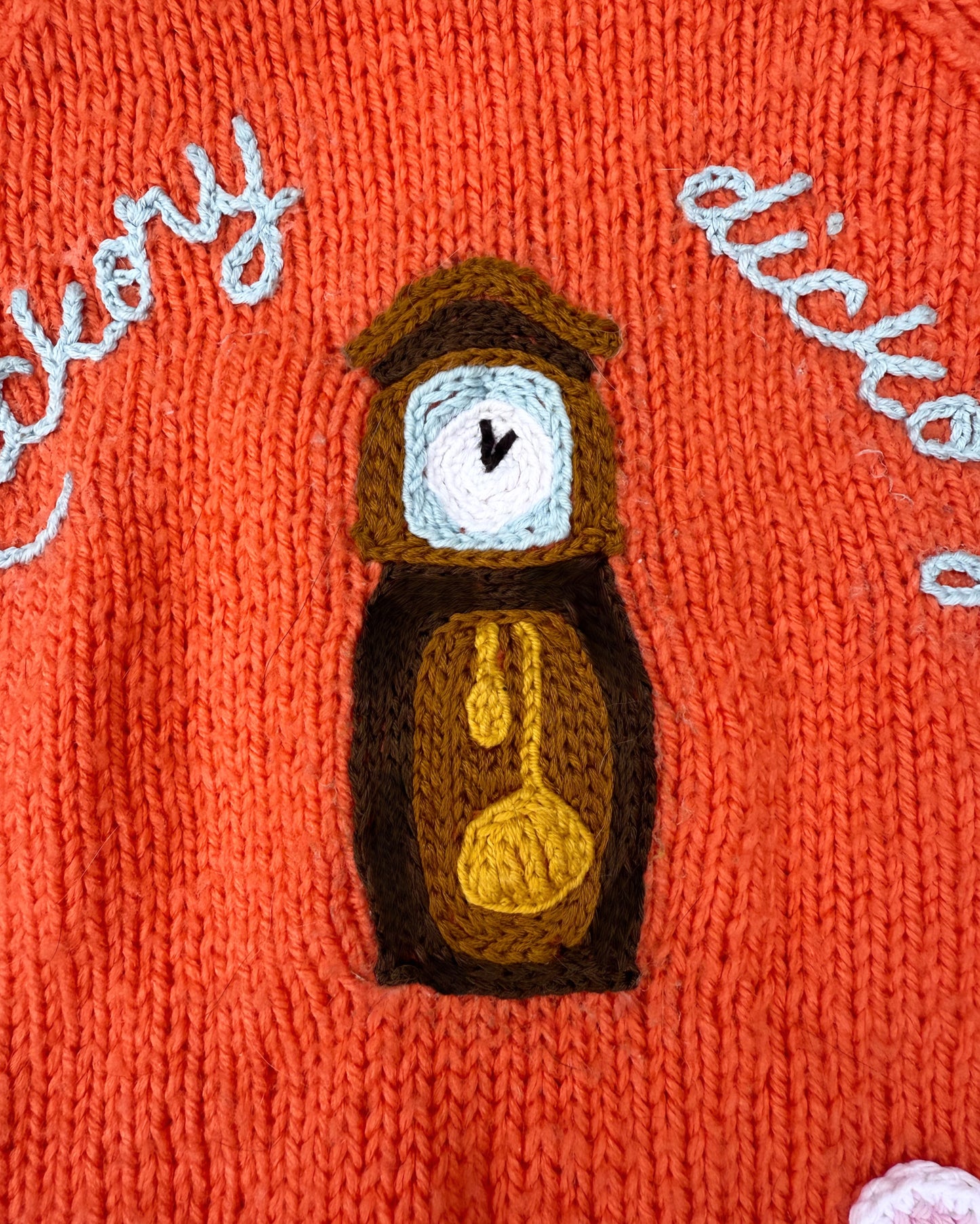 Pre-made | Personalisable hickory dickory dock cardigan | Hand-knitted | 9-12m