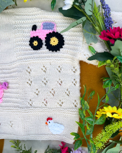 'On the Farm' cardigan | Hand-knitted | 1-5