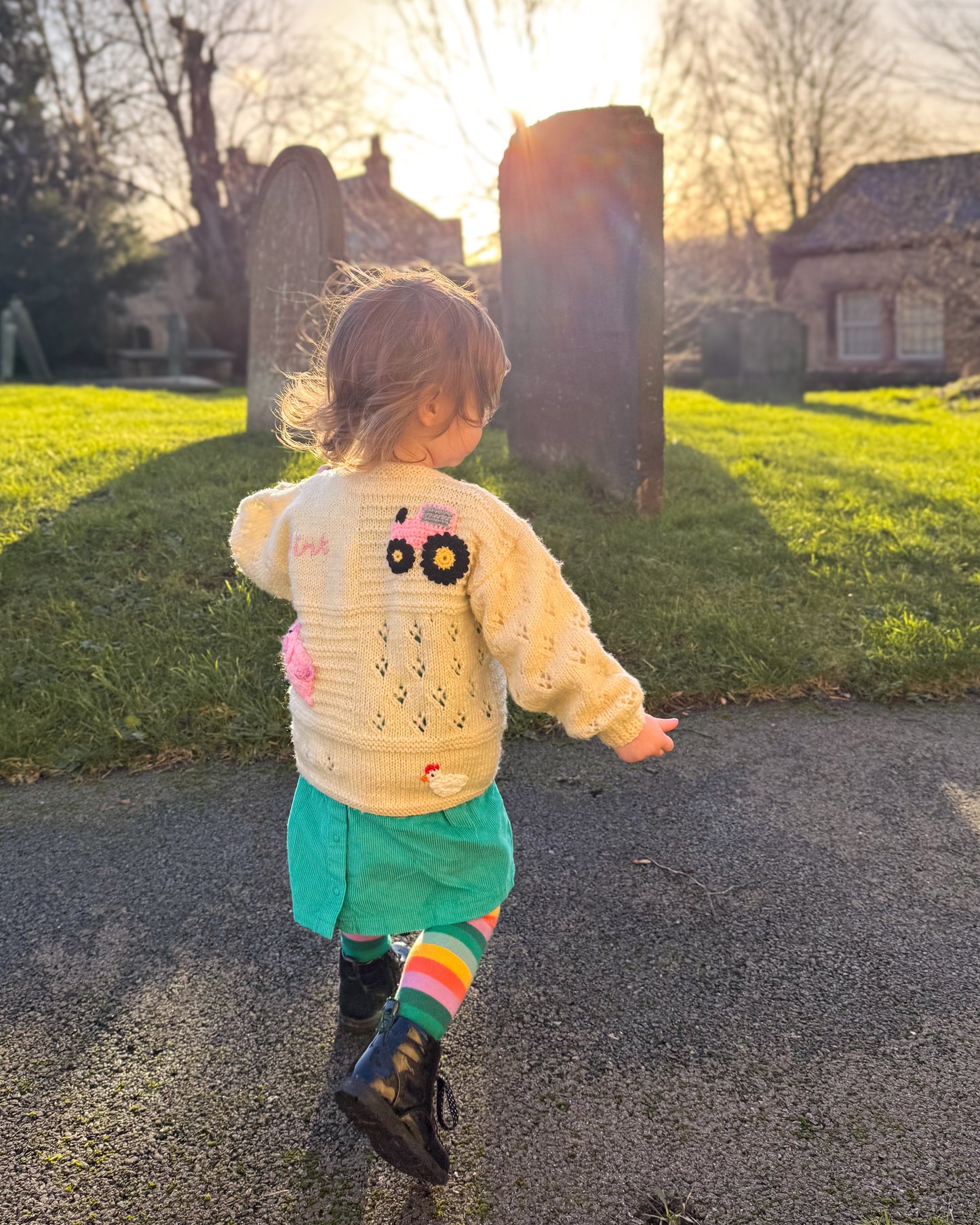 'On the Farm' cardigan | Hand-knitted | 1-5