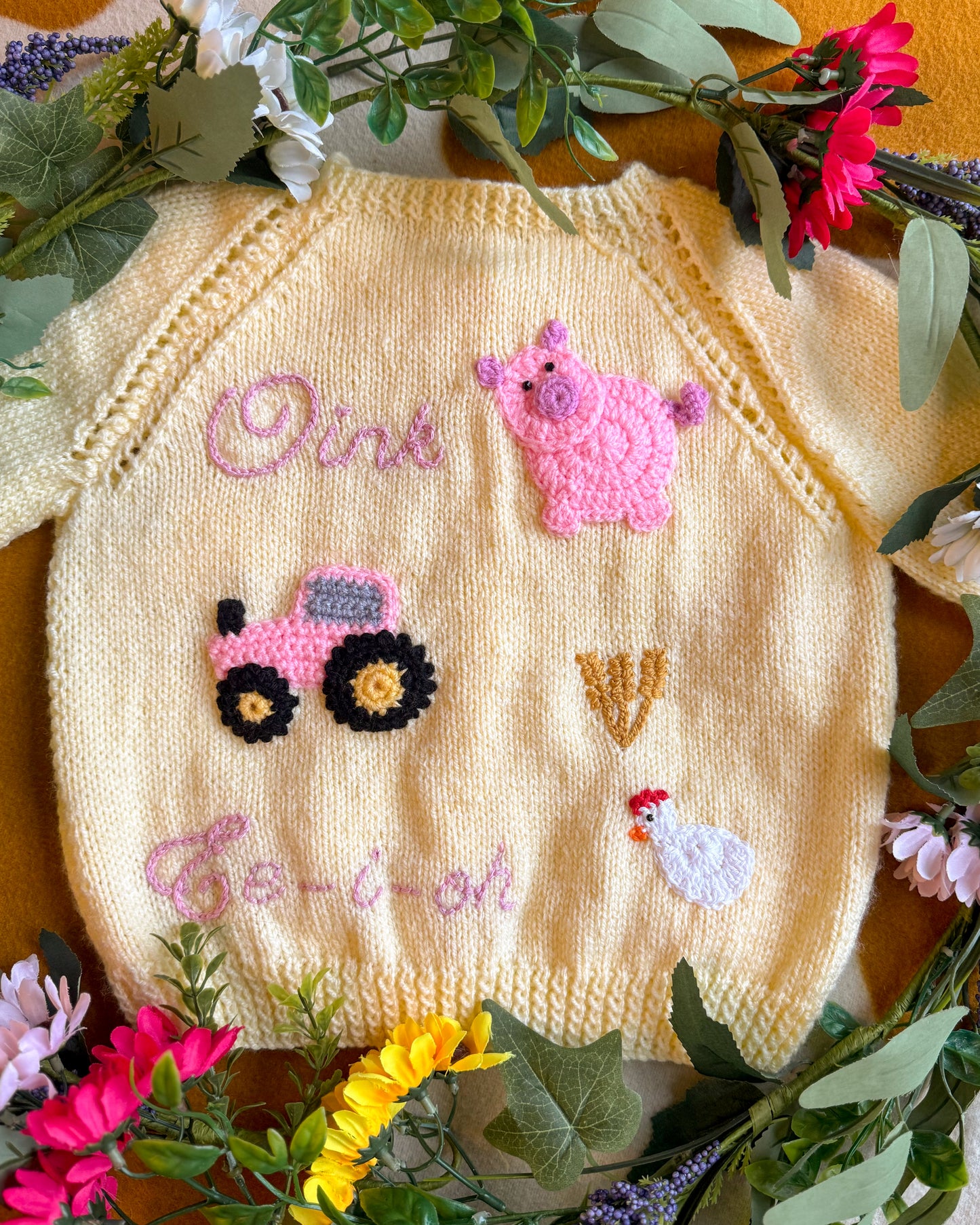 'On the Farm' cardigan | Hand-knitted | 1-5
