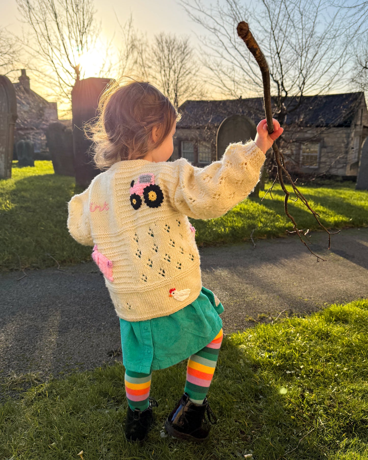 'On the Farm' cardigan | Hand-knitted | 1-5