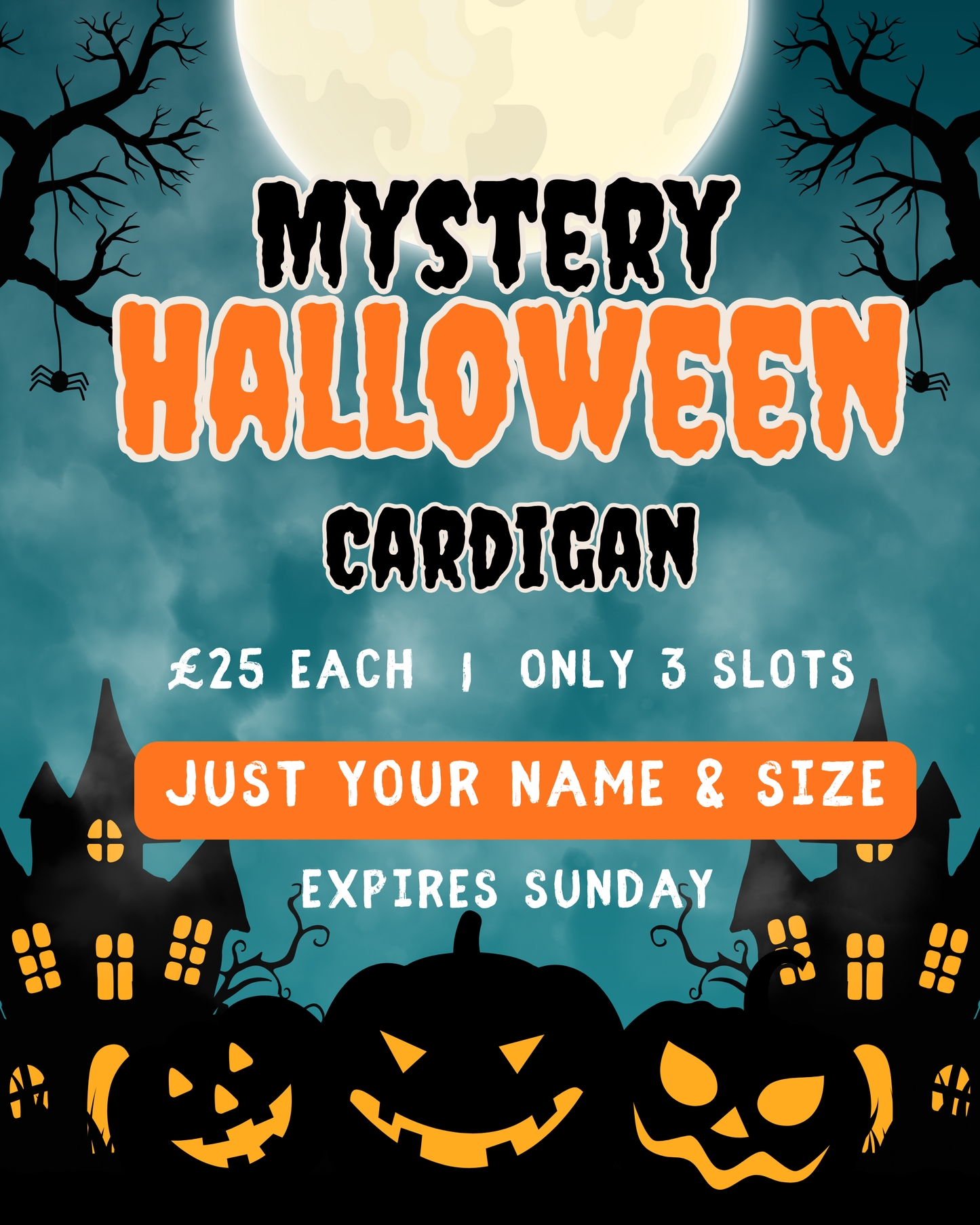 MYSTERY Halloween cardigan | 0-3 years