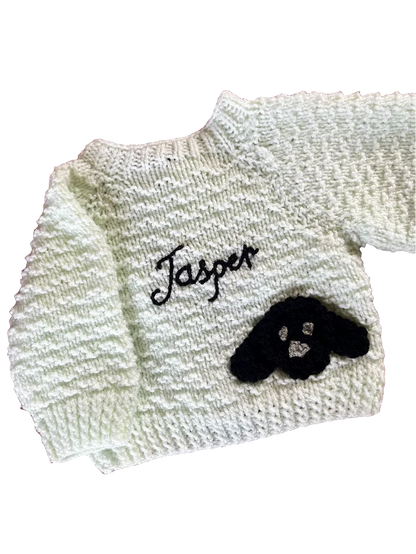 Personalised name cardigan 🧵| Hand-knitted | 0-5