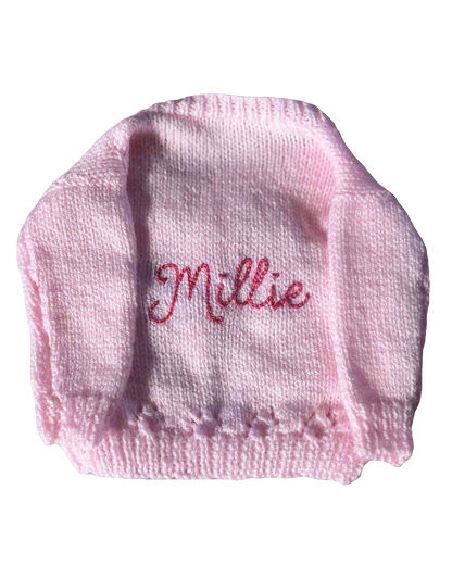 Personalised name cardigan 🧵| Hand-knitted | 0-5