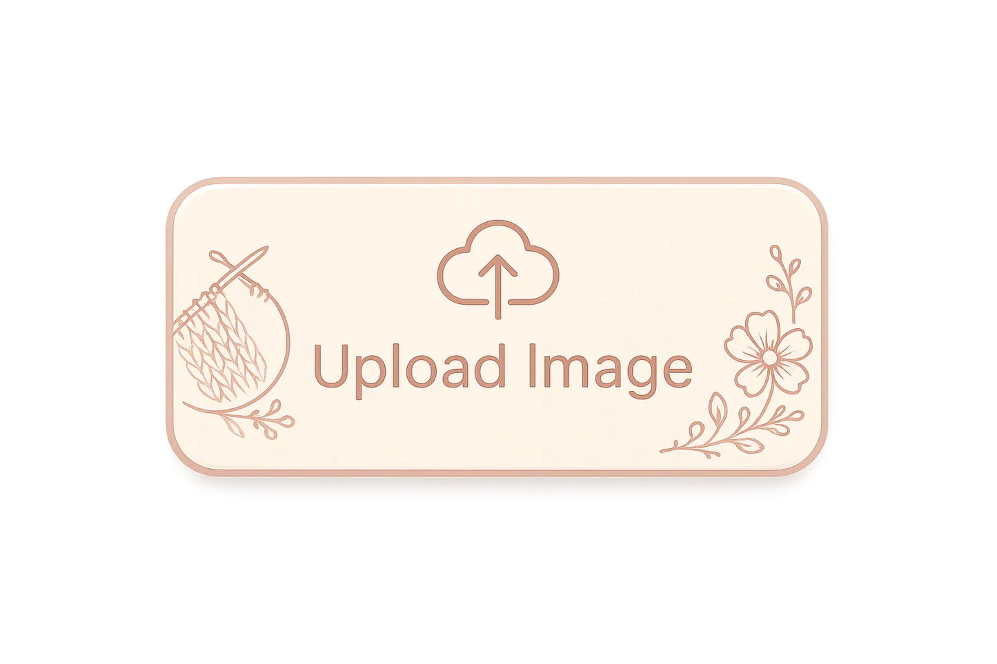 Upload an image to customise kids knitwear UK button with knitting and floral design